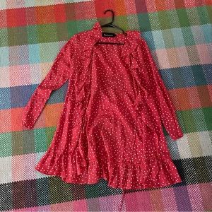 Realisation Par red star print wrap dress size S
